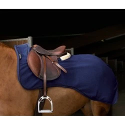 COUVRE REINS EQUITHEME POLAIRE TEDDY MARINE 140CM