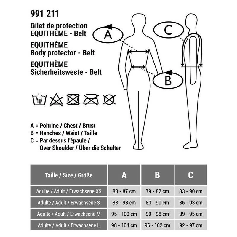GILET DE PROTECTION ADULTE BELT EQUITHEME